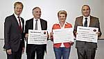 v.l.n.r.: Dr. M. Wörwag , Prof. Dr. med. R. Landgraf, Frau H. Schmidt-Schmiedebach und Prof. Dr. med. D. Ziegler v.l.n.r.: Dr. M. Wörwag , Prof. Dr. med. R. Landgraf, Frau H. Schmidt-Schmiedebach und Prof. Dr. med. D. Ziegler