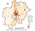 Modell der PM 2.5 Konzentration in der Region Augsburg Modell der PM 2.5 Konzentration in der Region Augsburg