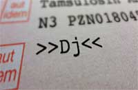 Rezept mit Dosierungsanweisung