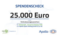 Spendencheck von Apollo an diabetesDe zum Weltdiabetestag