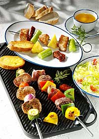 Dreierlei Grillspieße