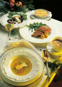 Weihnachtsmenü Entenbrust mit Calvados-Rahmsauce