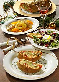 Vegetarisches Bio-Weihnachts-Menü