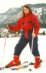 Lisa beim Skifahren